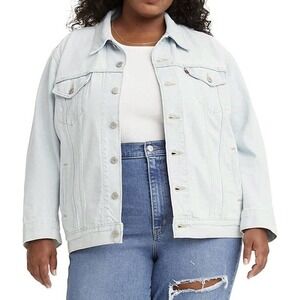 Women's Levi's Plus Size Ex-Boyfriend Trucker Jacket - Home Sweet Home Blue - 2X